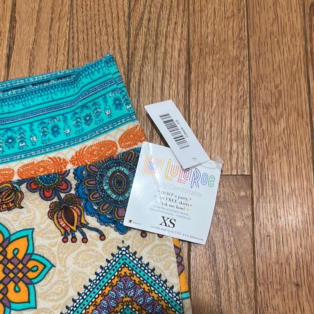 LuLaRoe Blue and White Embellished Pencil Skirt Size XS - Picture 4 of 5